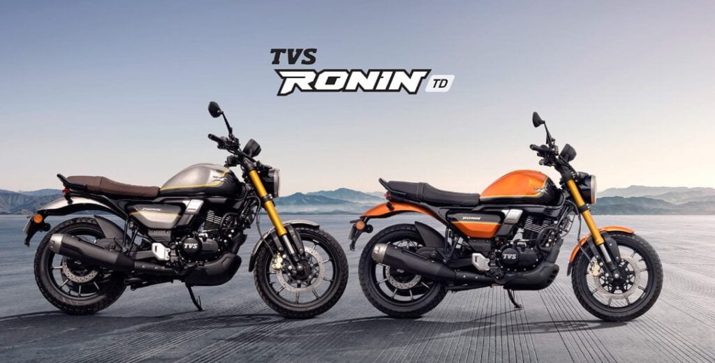 tvs ronin TD galactic grey and dawn orange