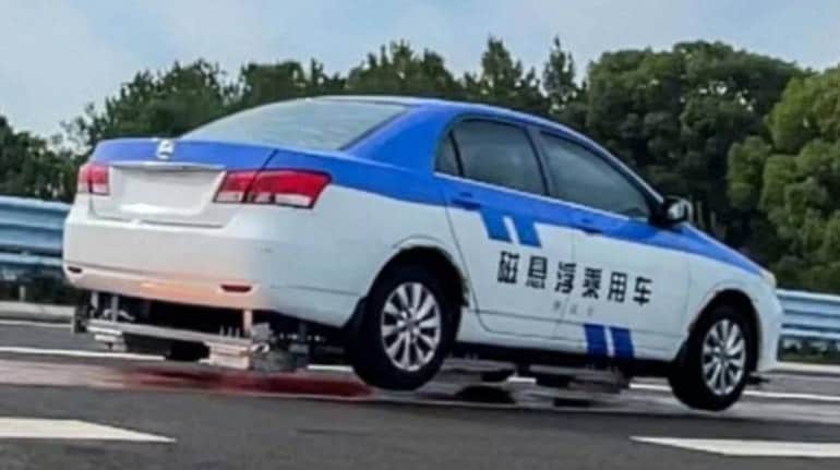 Magnet powered floating car that can goes up to 230 km per hour tested in china