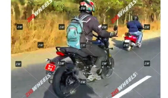 The Bajaj Triumph bike spied testing, likely to launch this year