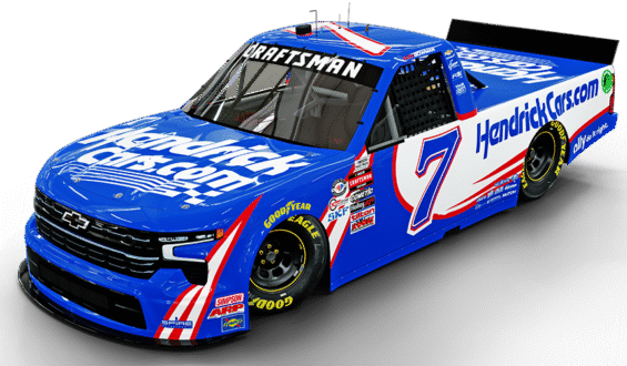 Alex Bowman, a seven-time NASCAR Cup Series champion, will drive the Spire Motorsports No. 7 Chevy Silverado twice in 2023.