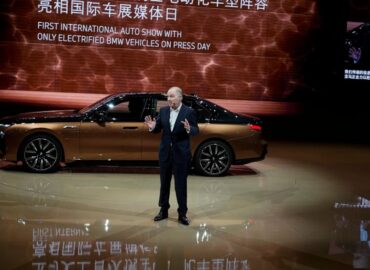 Volkswagen unveils a sedan EV at China Auto Show in Shanghai