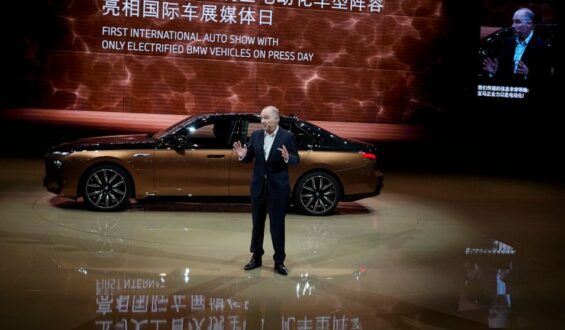 Volkswagen unveils a sedan EV at China Auto Show in Shanghai