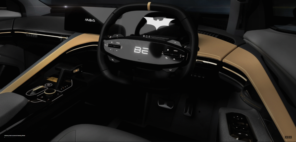 Alchemy gold accents in the driver's cabin with Batman inspired looks