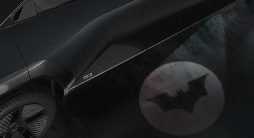 Batman Logo projection on ground from BE 6 Batman Edition