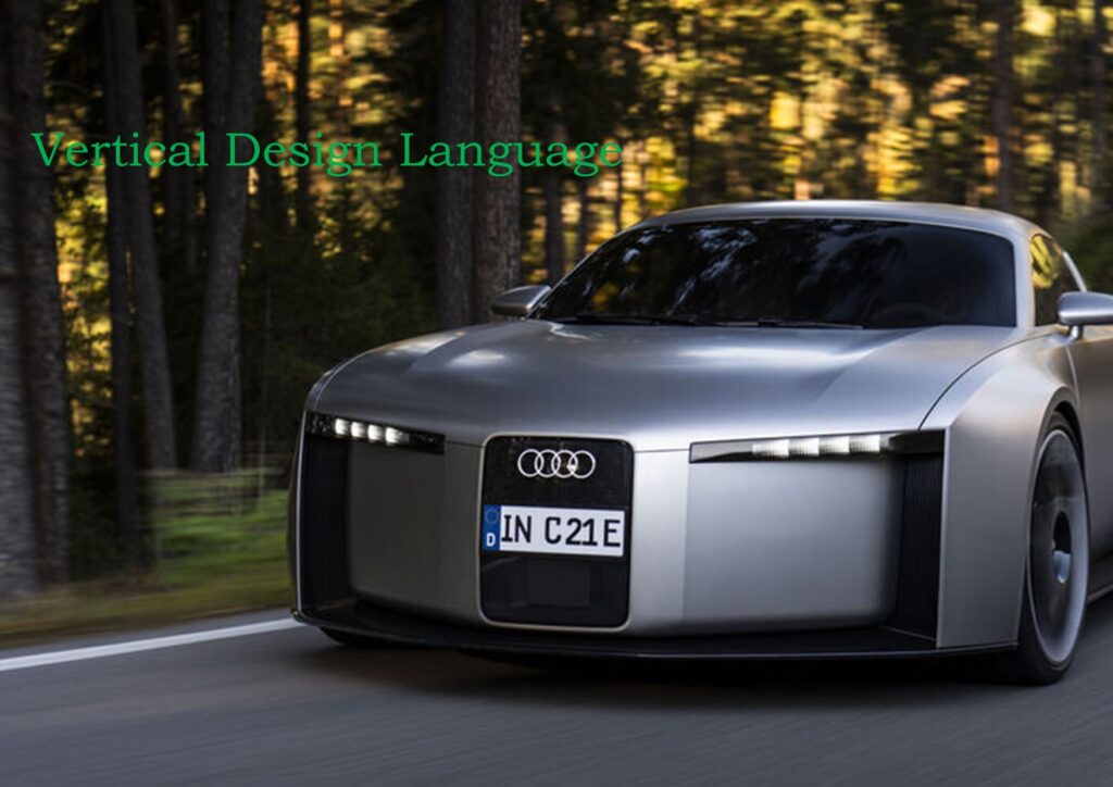 Vertical elements in the front bumper of Audi Concept C